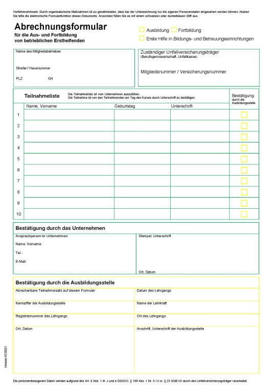 Abrechnungsformular Bilddatei